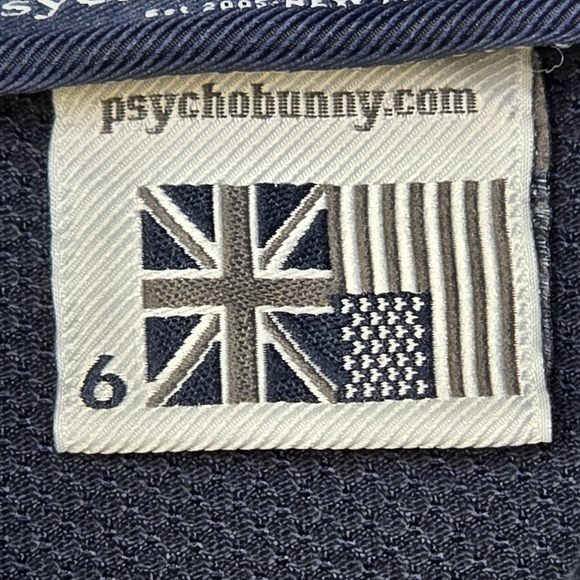 PSYCHO BUNNY Polo Shirt ~ Dark Navy ~ SIZE 6 (L) ~ Short Sleeve - Picture 5 of 8